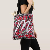Tote Bag votre nom motif avec graphisme initial cool (De près)