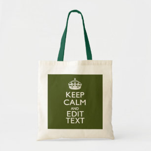 Tote Bag Votre texte reste calme et vert olive