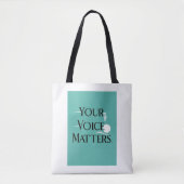 Tote Bag Votre voix compte, option 2 (Devant)
