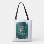 Tote Bag Votre Voix Est Unique (Dos)