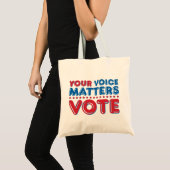 Tote Bag Votre voix importe VOTE (Devant (produit))