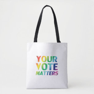 Tote Bag "votre vote compte" pride clgbtq lgbt arc-en-ciel