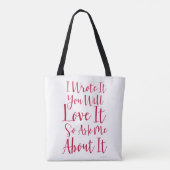 Tote Bag Vous Aimerez Ce Livre Auteur Slogan  (Dos)