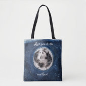 Tote Bag Vous Aimez À La Lune Et À L'Arrière (Devant)