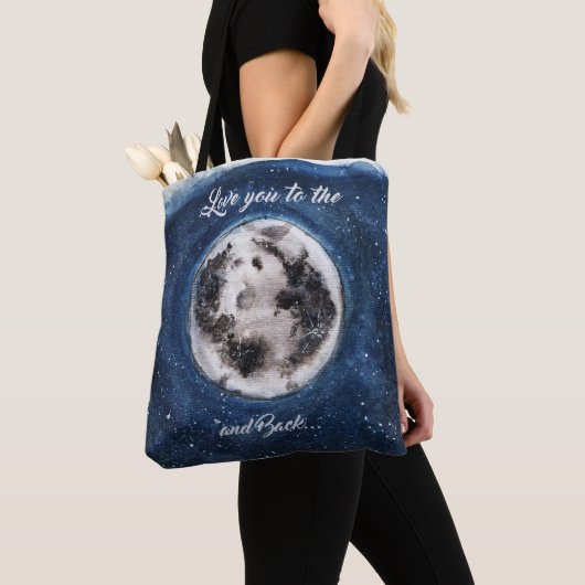 Tote Bag Vous Aimez À La Lune Et À L'Arrière (De près)