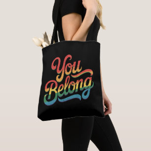 Tote Bag Vous appartenez à Lesbian Gay LGBTQ Pride Ally Rai