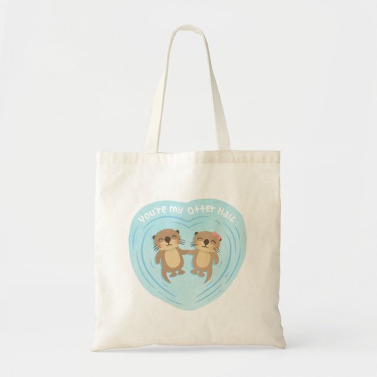 Tote Bag Vous êtes ma moitié Otter, mignonne jeu de mots am (Devant)