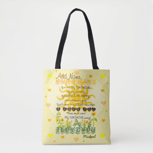 Tote Bag Vous êtes mon soleil (Devant)