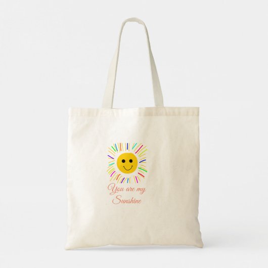 Tote Bag vous êtes mon soleil jaune orange rayons de soleil (Dos)