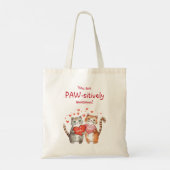 Tote Bag Vous êtes passionnément génial Chat rouge et rose (Dos)