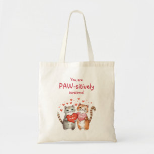 Tote Bag Vous êtes passionnément génial Chat rouge et rose