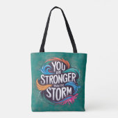 Tote Bag Vous êtes plus forts que la tempête (Dos)