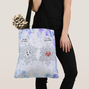 Tote Bag Vous Faites Fondre Mon Cœur Flocons de Neige