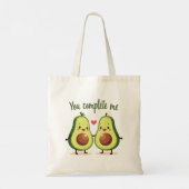 Tote Bag Vous Me Complétez - Cute Avocado Love Design (Dos)