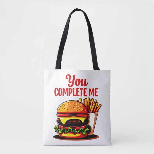 Tote Bag Vous Me Complétez Pizza Graphic (Devant)