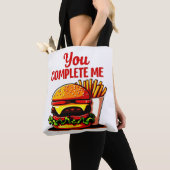 Tote Bag Vous Me Complétez Pizza Graphic (De près)
