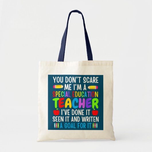 Tote Bag Vous ne me faites pas peur Je suis une éducation s (Devant)