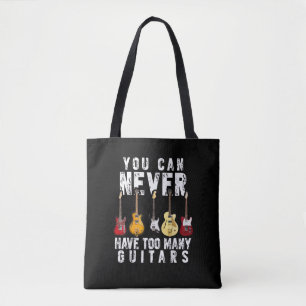 Tote Bag Vous ne pouvez jamais avoir trop de guitares musiq