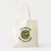 Tote Bag Vous Tenez Le Kiwi Dans Mon Coeur Drôle Pun Fruit (Devant)