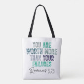 Tote Bag Vous valez plus que vos échecs Chrétiens (Dos)