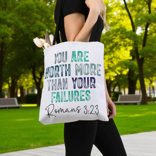Tote Bag Vous valez plus que vos échecs Chrétiens
