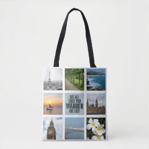 Tote Bag Voyage   8 Collage photo personnalisé