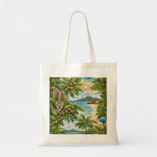 Tote Bag Voyage aux îles Comores Plage Tropicale (Devant)