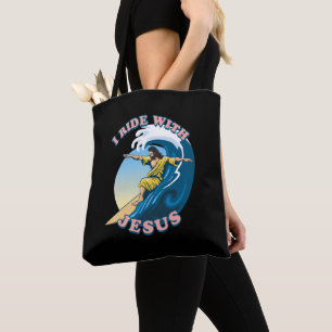 Tote Bag Voyage avec Jésus   L'illustration de Surfing Jesu