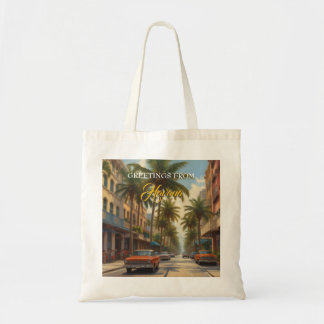 Tote Bag Voyage Cuba vintage - Salutations de La Havane