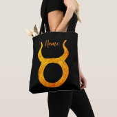 Tote Bag Voyage d'astrologie Zodiaque Gold Taurus Personnal (De près)