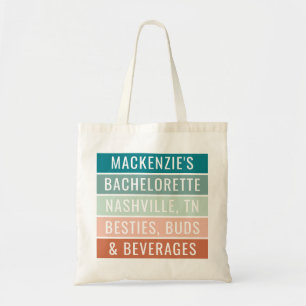 Tote Bag Voyage de bachelorette personnalisé