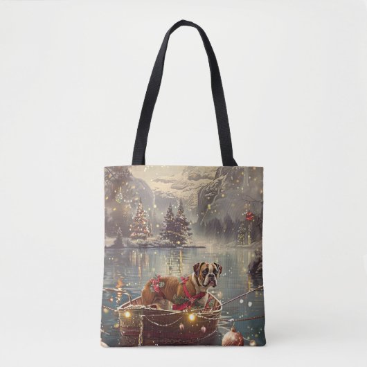 Tote Bag Voyage de Noël de Boxer (Devant)