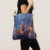 Tote Bag Voyage de Noël de Terrier australien (De près)