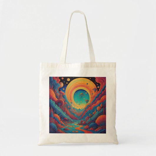 Tote Bag Voyage de paysage psychédélique (Devant)