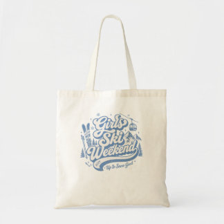Tote Bag Voyage de ski personnalisé pour filles jusqu'à la