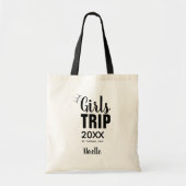 Tote Bag Voyage des filles avec la Couronne, l'année et le  (Devant)