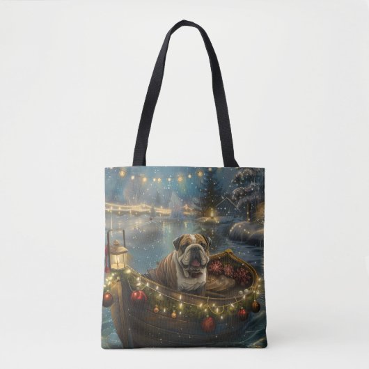 Tote Bag Voyage du festival de Noël de Bulldog (Devant)