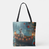 Tote Bag Voyage festif de Noël dalmate (Dos)