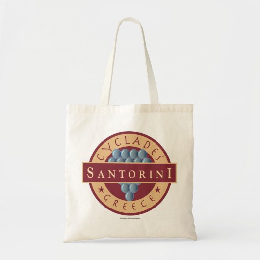 Tote Bag VOYAGE Grèce-Santorin (Devant)
