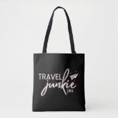 Tote Bag Voyage Junkie, Filles Week-end Voyage Personnalisé (Devant)