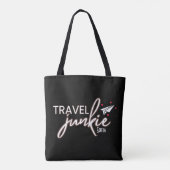 Tote Bag Voyage Junkie, Filles Week-end Voyage Personnalisé (Dos)