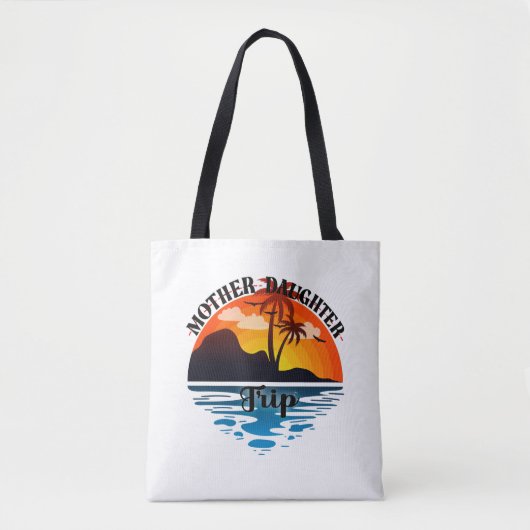 Tote Bag Voyage mère fille, Évasion, Vacances Plage (Devant)