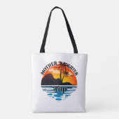Tote Bag Voyage mère fille, Évasion, Vacances Plage (Dos)