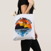 Tote Bag Voyage mère fille, Évasion, Vacances Plage (De près)