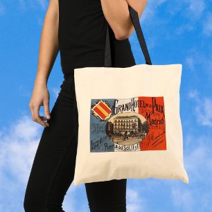 Tote Bag Voyage Rétro, Grand Hôtel Paix, Madrid, Espagne