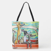 Tote Bag  Voyage sur la route Greyhounds en Italie (Dos)
