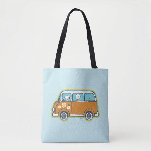 Tote Bag Voyage sur route | Peanuts Road Trip Van (Devant)