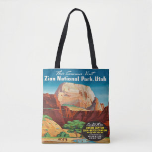 Tote Bag Voyage vintage de vacances de l'Utah de parc