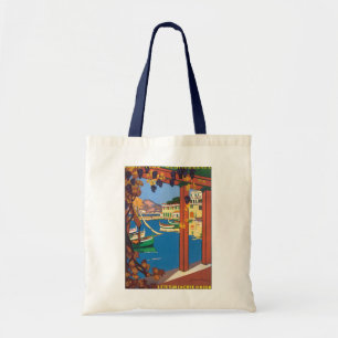 Tote Bag Voyage Vintage, Mer Méditerranée Riviera française