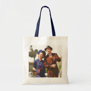 Tote Bag Voyage Vintage, Touristes en Vacances faisant du T